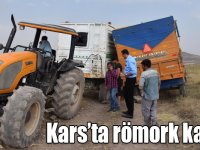 Kars’ta römork kazası
