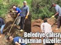 Belediye çalışıyor Kağızman güzelleşiyor!