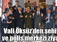 Vali Öksüz’den şehitlik ve polis merkezi ziyareti