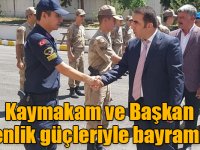Kaymakam Öter, Başkan Yıldız güvenlik güçleriyle bayramlaştı