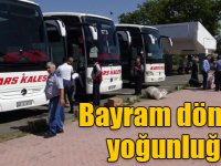 Kars Şehirlerarası Otobüs Terminalinde bayram dönüşü yoğunluğu