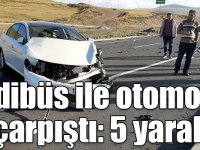 Ardahan'da midibüs ile otomobil çarpıştı: 5 yaralı