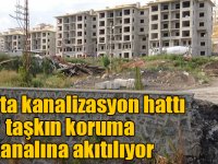 Kars'ta kanalizasyon hattı taşkın koruma kanalına akıtılıyor