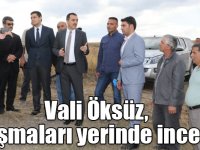 Kars Valisi Türker Öksüz, çalışmaları yerinde inceledi