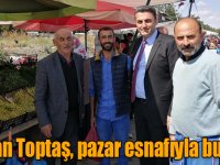 Akyaka Belediye Başkanı Toptaş, pazar esnafıyla buluştu