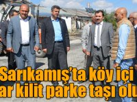 Sarıkamış’ta köy içi yollar kilit parke taşı oluyor