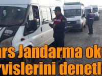 Kars Jandarma okul servislerini denetledi