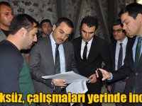 Kars Valisi Türker Öksüz, çalışmaları yerinde inceledi