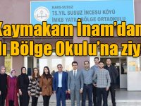 Kaymakam İnam’dan Yatılı Bölge Okulu’na ziyaret
