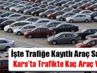 Kars'ta trafiğe kayıtlı araç sayısı açıklandı
