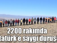 2200 rakımda Atatürk’e saygı duruşu
