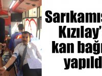 Sarıkamış’ta Kızılay’a kan bağışı yapıldı