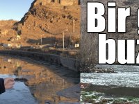 Kars Çayı aşırı soğuktan dondu