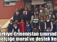 Türkiye-Ermenistan sınırında Mehmetçiğe moral ve destek kermesi