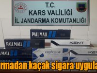 Kars’ta Jandarmadan kaçak sigara uygulaması