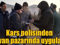 Kars polisinden hayvan pazarında uygulama!