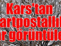 Kars'tan kartpostallık kar görüntüleri