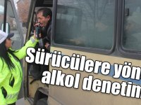 Kars polisinden sürücülere yönelik alkol denetimi
