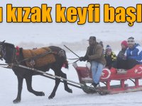 Çıldır Gölü'nde atlı kızak keyfi başladı