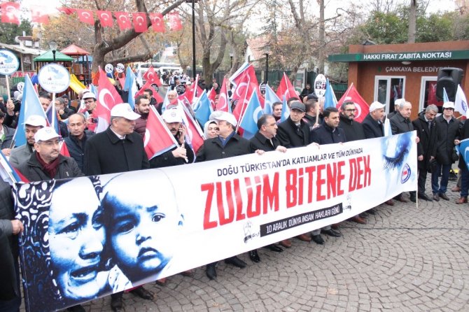 Çin zulmü Ankara’da protesto edildi