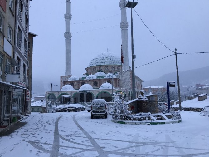 Bursa’nın Büyükorhan ilçesine yılın ilk karı düştü