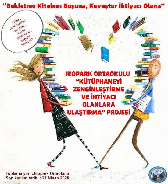 Jeopark Ortaokulu’ndan kitap toplama projesi