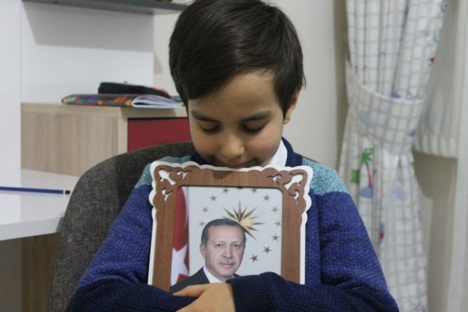 Çankırılı 6 yaşındaki miniğin Cumhurbaşkanı Erdoğan sevgisi