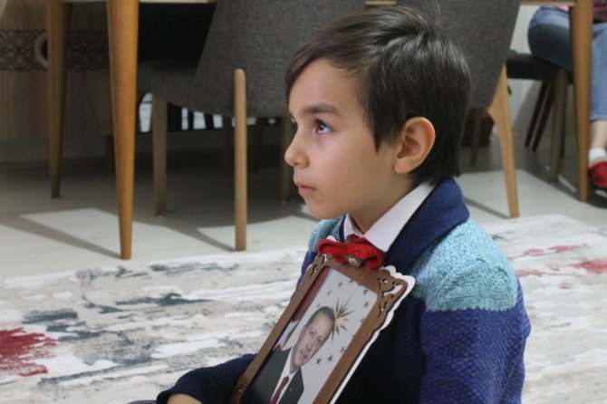 Çankırılı 6 yaşındaki miniğin Cumhurbaşkanı Erdoğan sevgisi