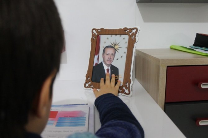 Çankırılı 6 yaşındaki miniğin Cumhurbaşkanı Erdoğan sevgisi