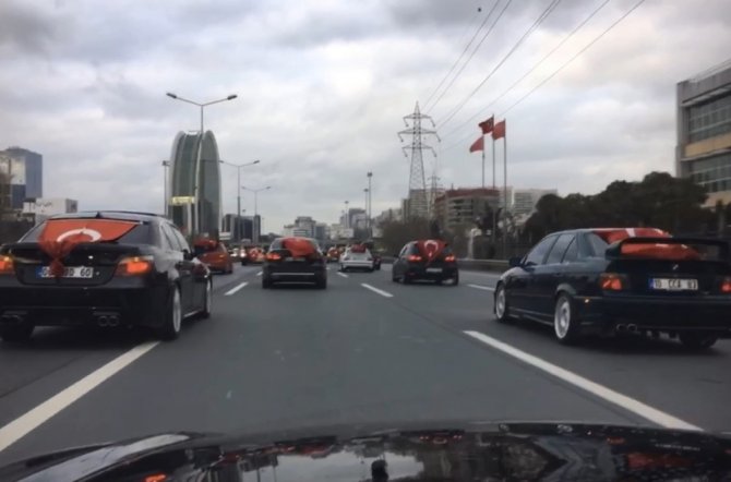 İstanbul’da asker uğurlama konvoyunda “drift” terörü