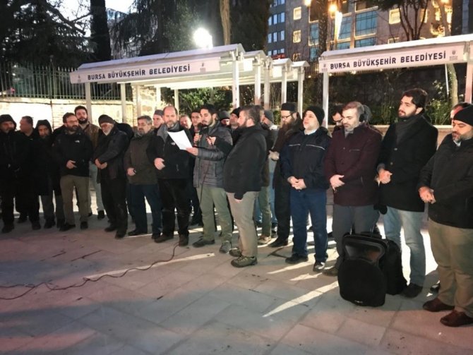 Bursa’da İsrail protestosu