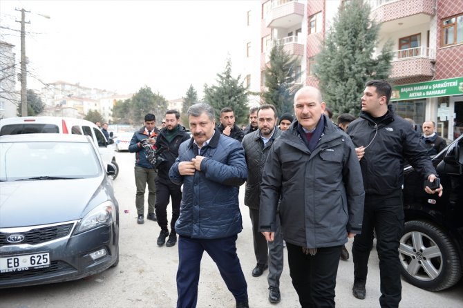 Bakanlar Soylu ve Koca Elazığ'da taziye ziyaretinde bulundu