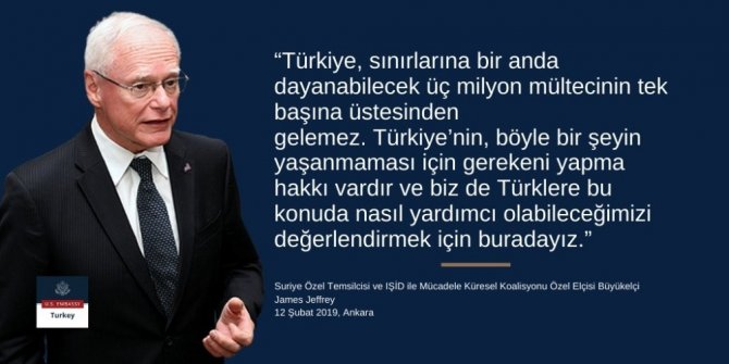 ABD Suriye Özel Temsilcisi Jeffrey: “Türkiye’nin Suriye’de özellikle İdlib’de askeri güç bulundurma noktasındaki bu meşru menfaatlerini anlıyor ve destekliyoruz”