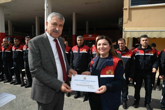 Karalar’dan, itfaiye personeline sertifika