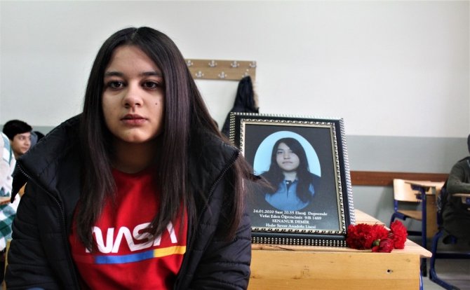 Depremde ölen Sena Nur’un masası boş kaldı