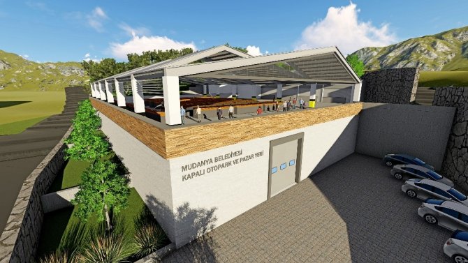 Mudanya’da kapalı pazar yeri proje çalışmaları tamamlandı