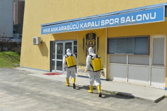 MKE Ankaragücü Tandoğan Tesisleri dezenfekte edildi