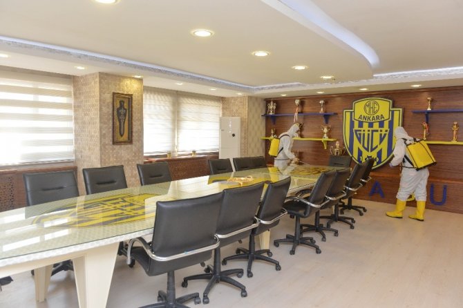 MKE Ankaragücü Tandoğan Tesisleri dezenfekte edildi
