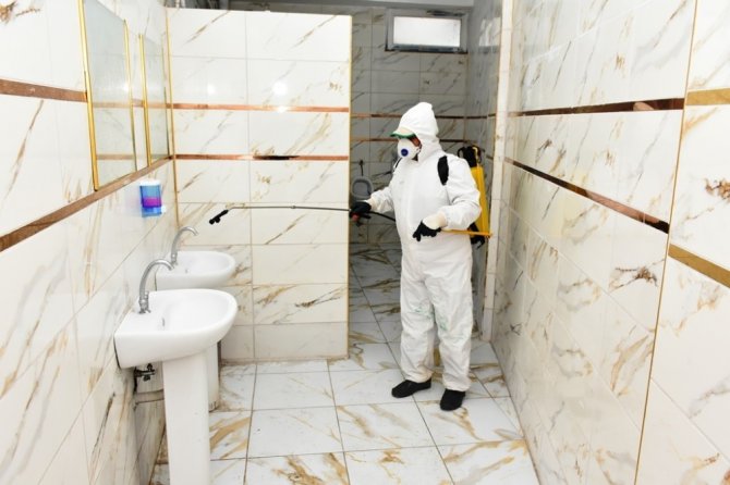 İnönü Belediyesi dezenfekte çalışmalarını sürdürüyor
