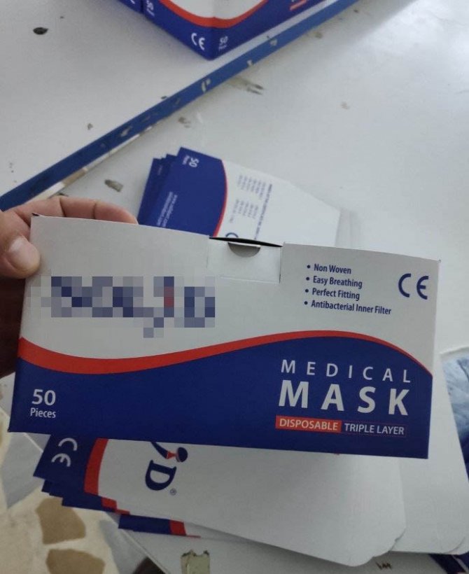 Kaçak maske üretimi yapılan atölyelere baskın: 50 bin maske ele geçirildi