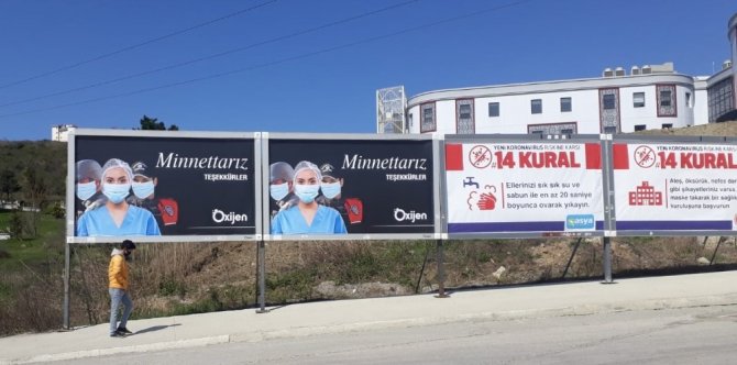Oxijen’den korona savaşçılarına billboardlu teşekkür