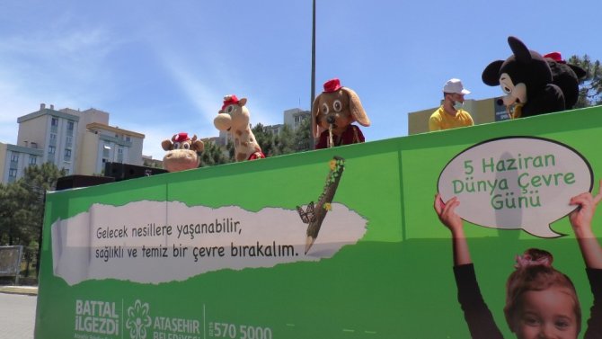 Çevre tırı Ataşehir’in sokaklarını 5 Haziran Dünya Çevre Günü’nde farkındalık oluşturmak için gezdi