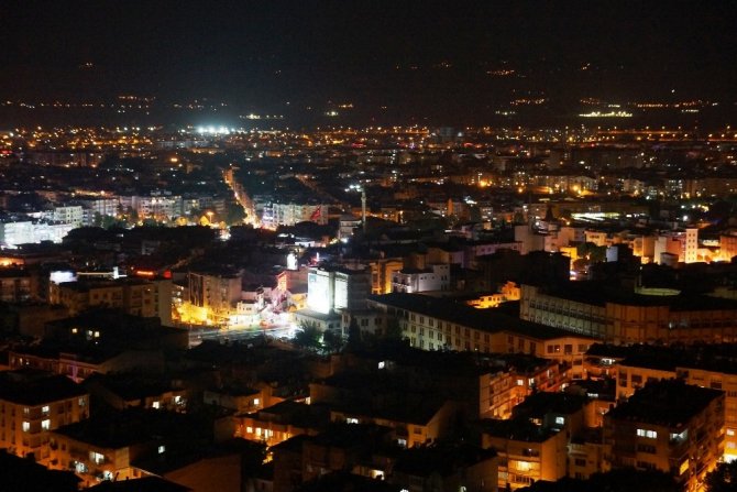 Aydın’ın gece manzarası keyif veriyor