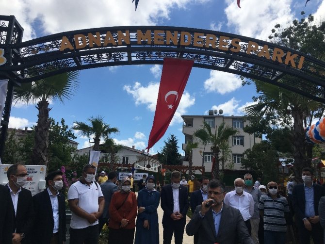Sultanbeyli’de Adnan Menderes Parkı kapılarını açtı