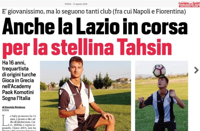 Alpaslan Tahsin için İtalyan devi Lazio devrede