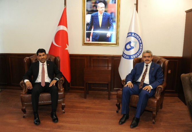 MHP İl Başkanı Alıcık, ADÜ Rektörü Aldemir’i ziyaret etti