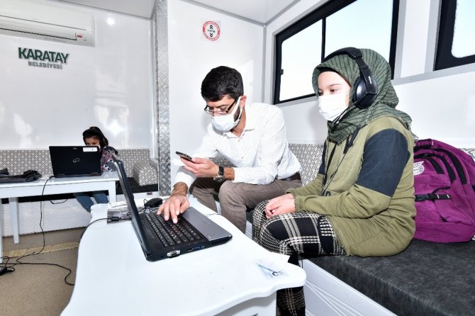 Karatay “Mobil EBA Destek Noktası” projesi hayata geçti