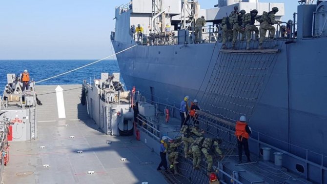 MSB:"Amfibi Görev Grup Komutanlığı bağlısı gemiler, Harekâta Hazırlık Eğitimleri icra etti"