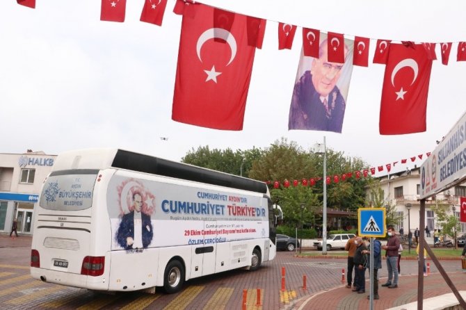 Aydın’da Cumhuriyet Otobüsü, 29 Ekim’i renklendirdi