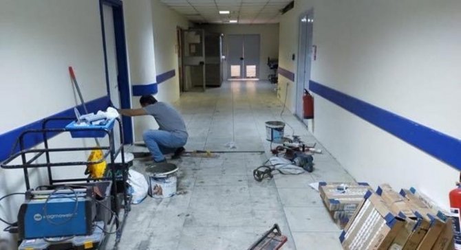 Söke Devlet Hastanesi’nde Kovid-19 alanı oluşturuluyor